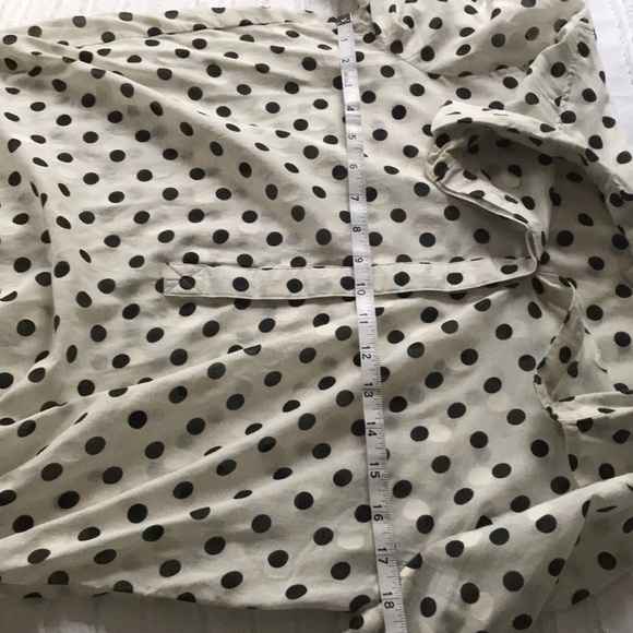 J Crew Factory Jacquard Polka Dot Blouse - Picture 6 of 10